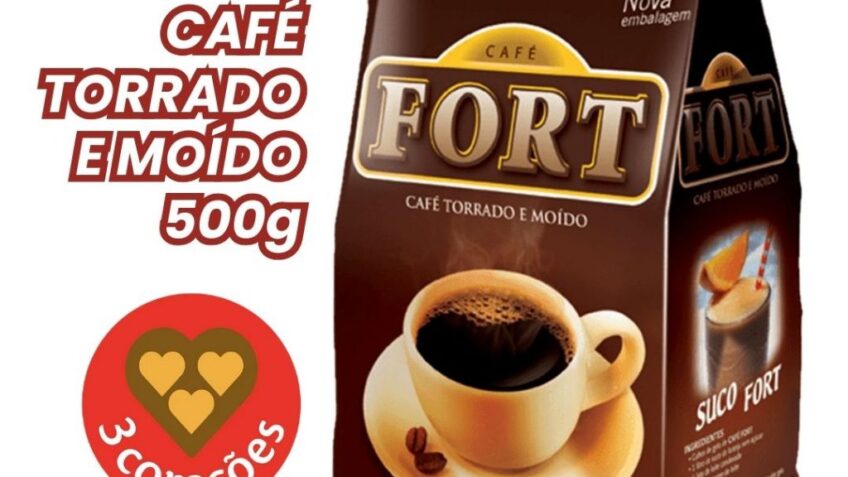 Café Fort 3 Corações Extraforte Torrado e Moído 250g e 500g