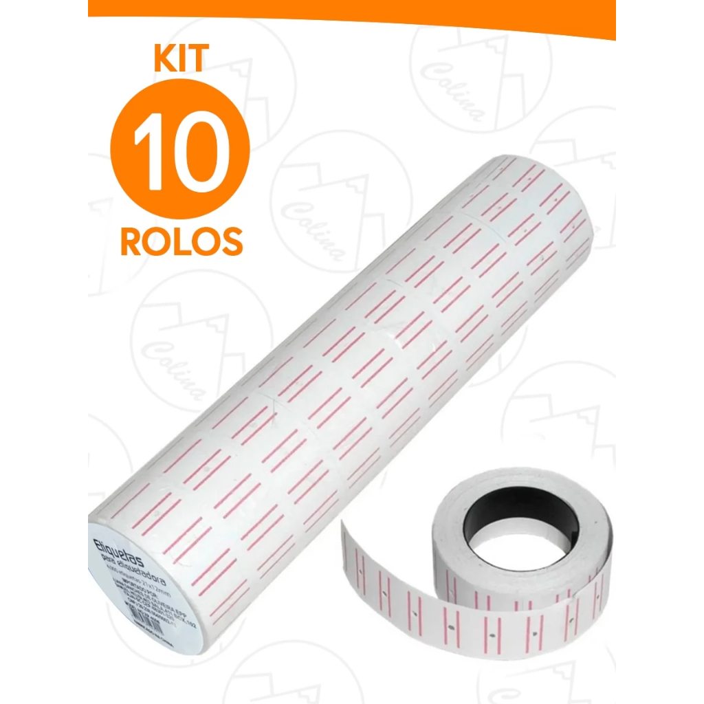 Kit 10 Rolos Etiquetas Adesivas 600 unid cada| Uso Manual ou Etiquetadora| Organização & Identifica