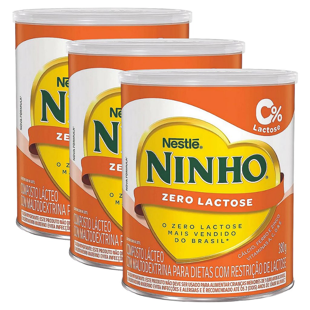 Kit 3 und Composto Lácteo em Pó Ninho Zero Lactose 380G