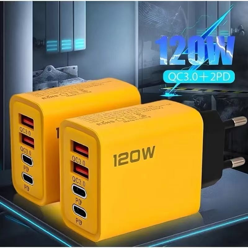 Kit Carregador 120w Tipo C com Cabo Carregamento Rápido USB-C PD 3.0 para Celular