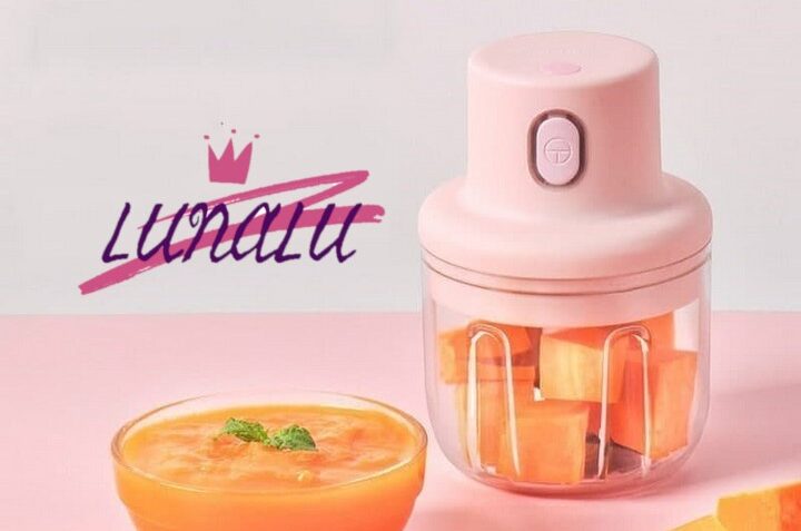 Mini Processador de Alimentos Elétrico ou Manual Moedor Triturador de Alho Recarregável USB Potente