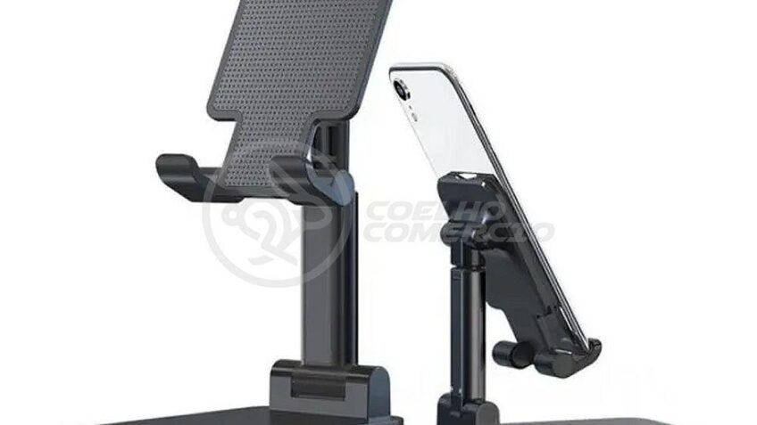 Suporte De Mesa Universal Para Celular Apoio Ajustável Articulado Smartphone Compacto Portátil