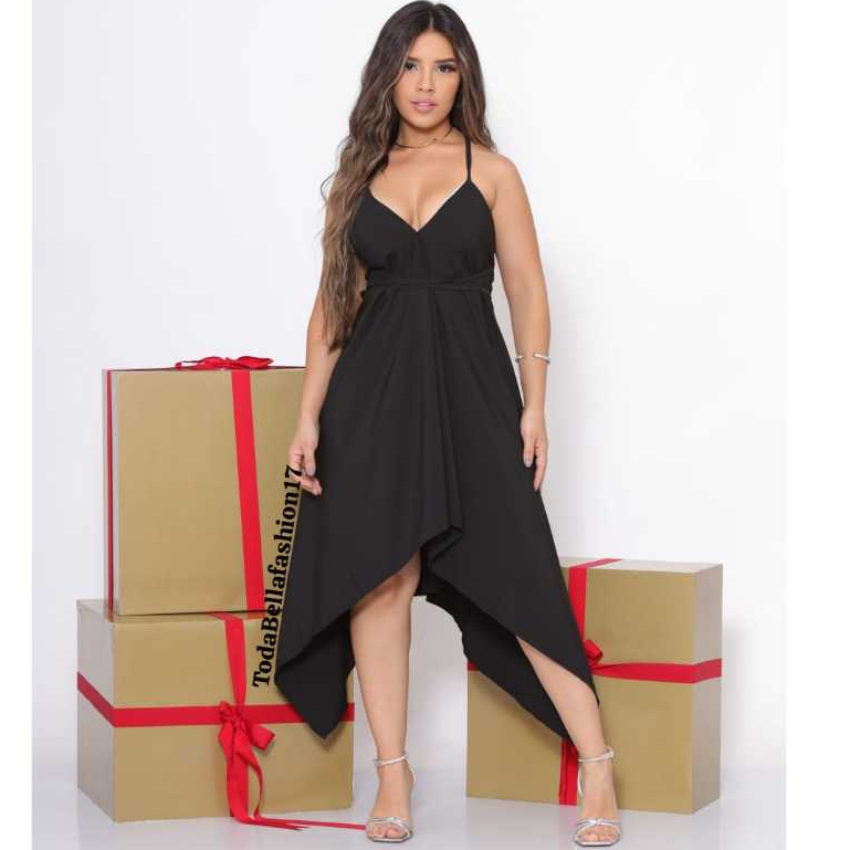 Vestido Envelope Liso Bico Elegante e Sexy Verão Luxo Com Bojo