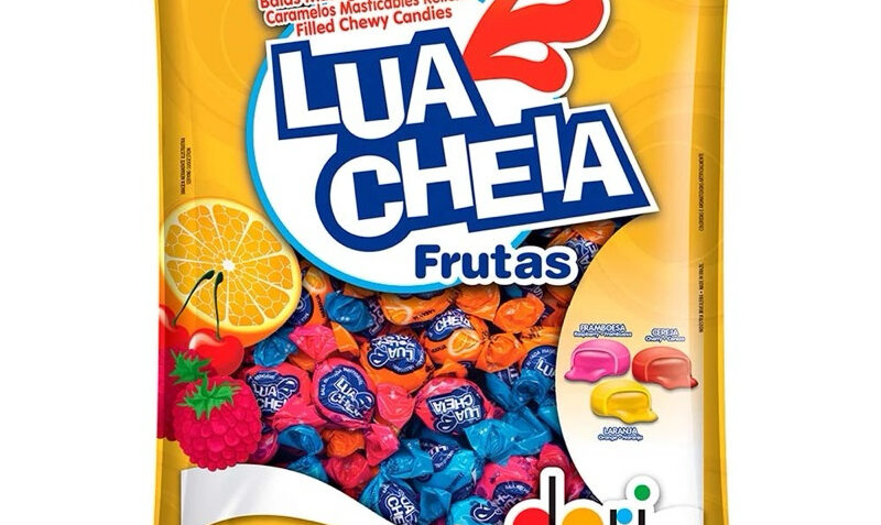 Bala Mastigável Recheada Lua Cheia Frutas 400g - Dori