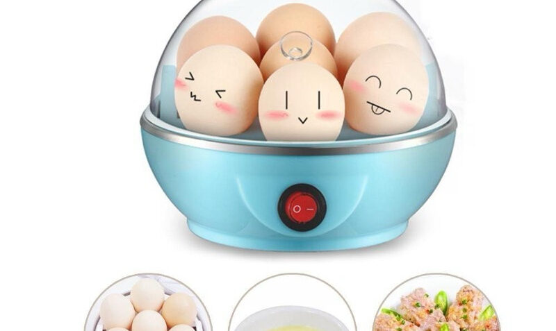 Elétrico Cozedor de Ovo Maquina De Cozinhar Ovos A Vapor Multifuncional Portátil Elétrico (Serve também para Legumes, Embutidos) Egg Cooker
