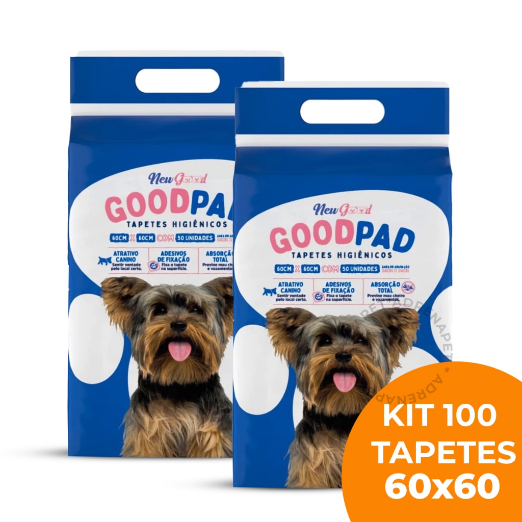 Kit Tapetes Higiênico Para Cachorro Good Pad Pet 60x60