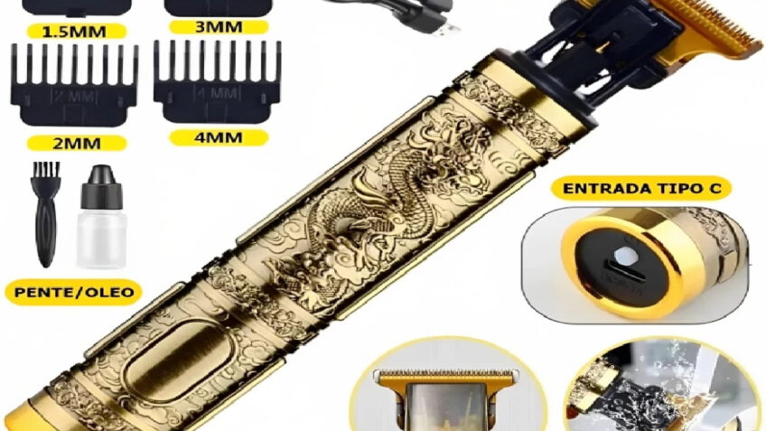 Máquina de corte de cabelo Disfarce e barba elétrica T9 Aparador De Cabelo Profissional e Barbeador