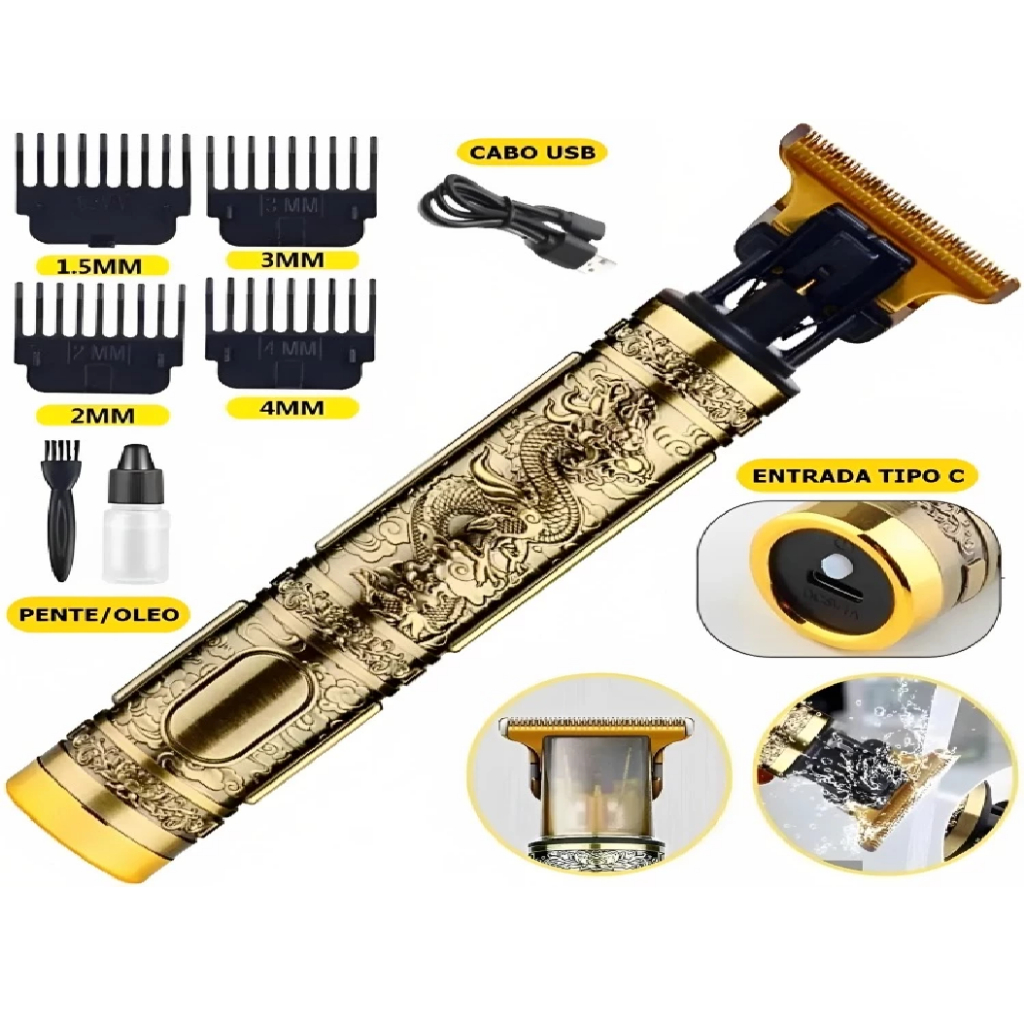 Máquina de corte de cabelo Disfarce e barba elétrica T9 Aparador De Cabelo Profissional e Barbeador