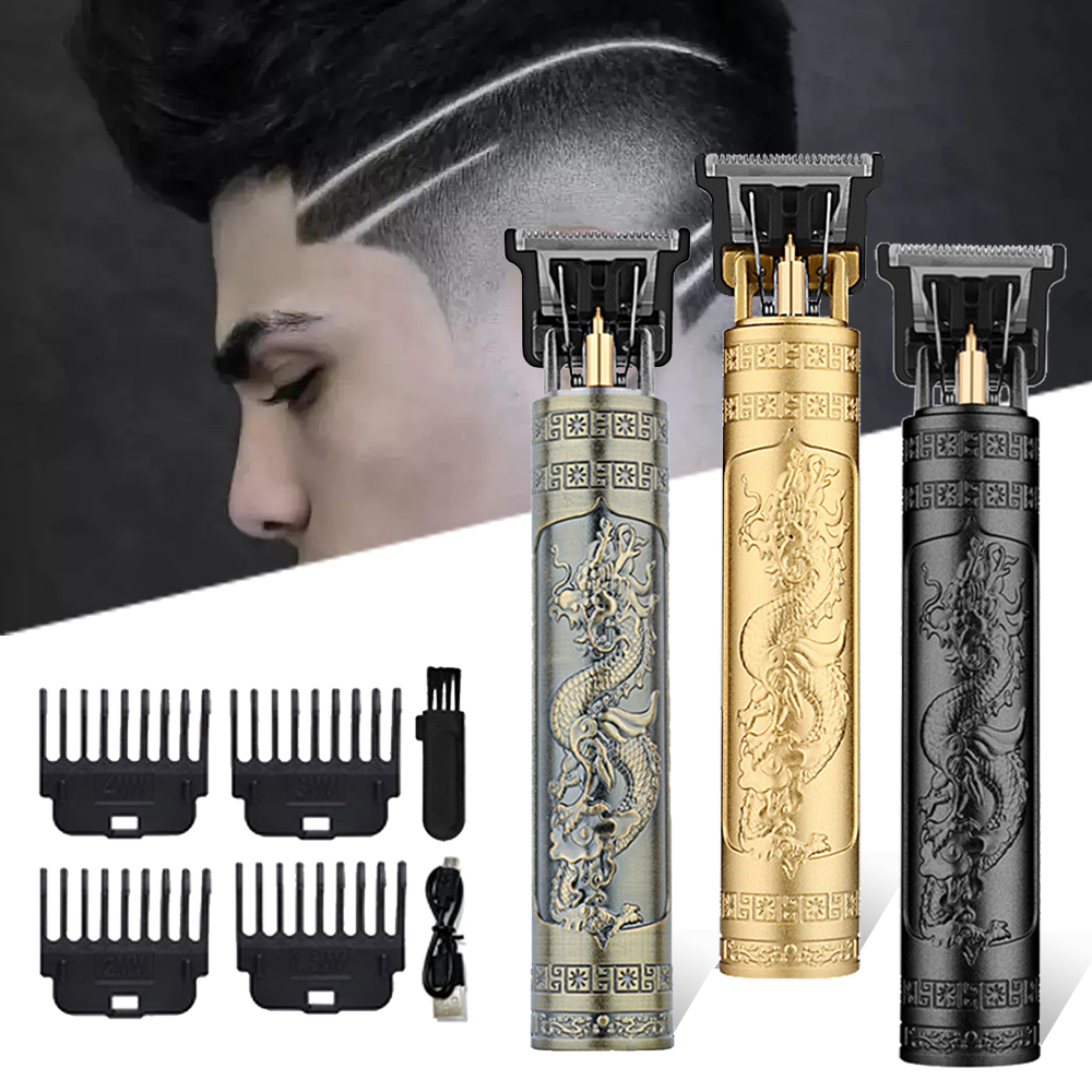 Navalha masculina T T9, máquina de cortar cabelo profissional em forma de T, máquina de cortar cabelo recarregável, adeq