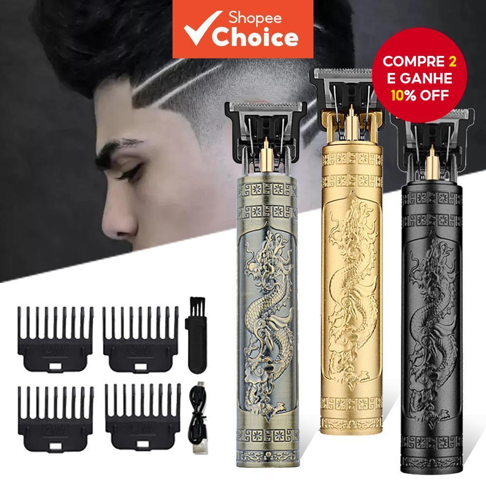 Navalha masculina T T9, máquina de cortar cabelo profissional em forma de T, máquina de cortar cabelo recarregável, adeq