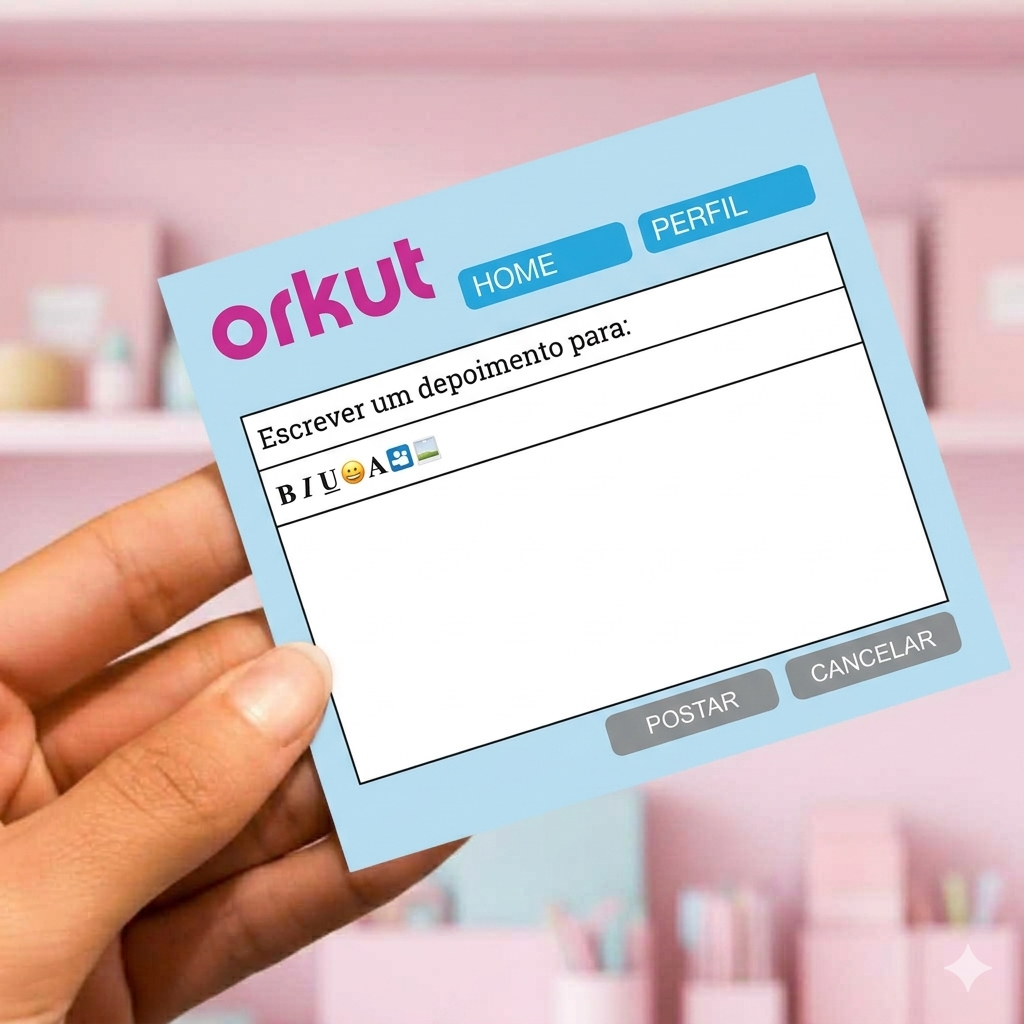 BLOQUINHO DESTACÁVEL ORKUT – BLOCO DE NOTAS NOSTALGIA ANOS 2000