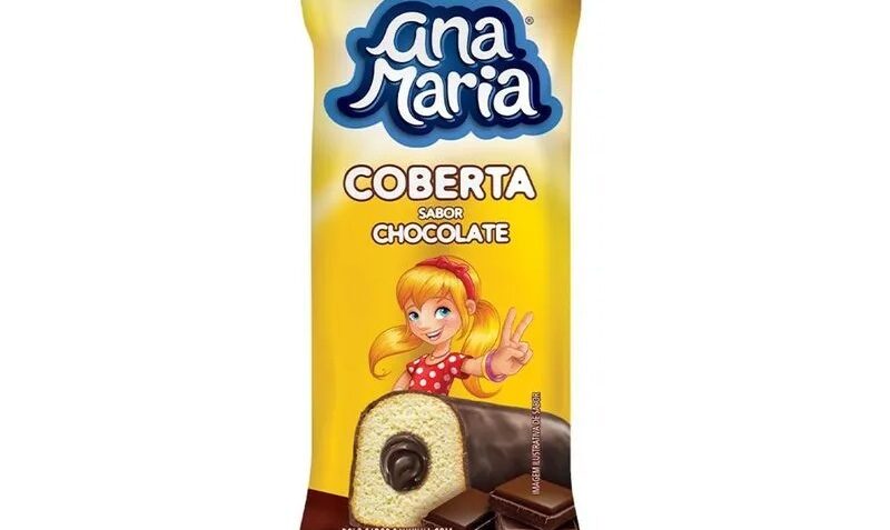 Bolinho Pullman Bimbo Ana Maria Coberta com recheio sabor chocolate 42gr caixa c/ 16 unidades