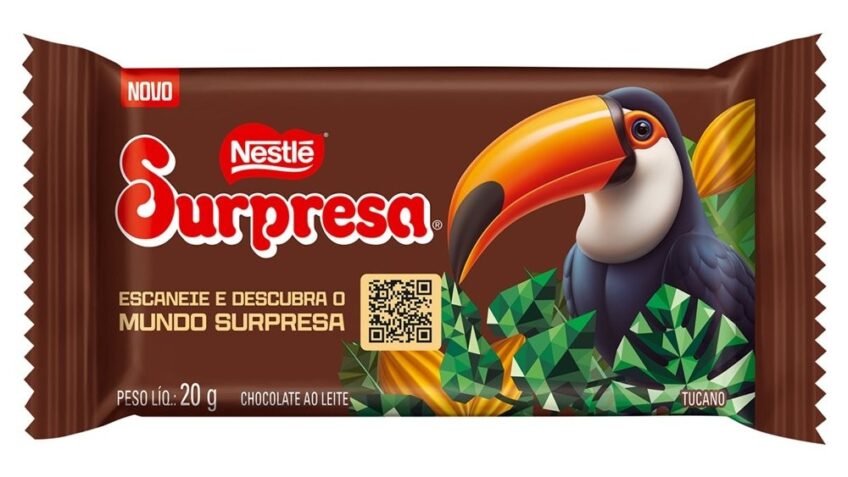 Chocolate Nestlé Surpresa ao Leite 20g - Embalagem com 22 Unidades