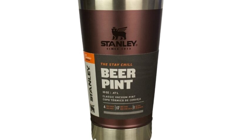 Copo Térmico Stanley Inox Cerveja com Abridor Vermelho Vinho 473ml 08028-02