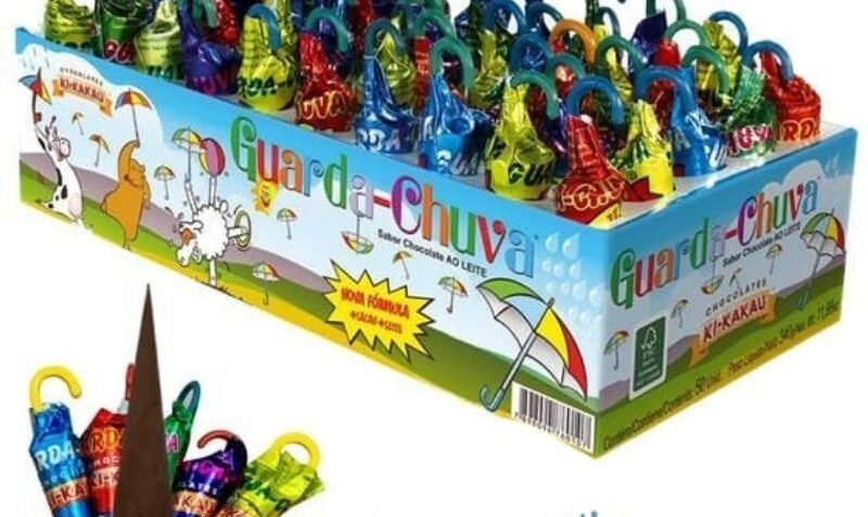 guarda chuvinha de chocolate c/50uni