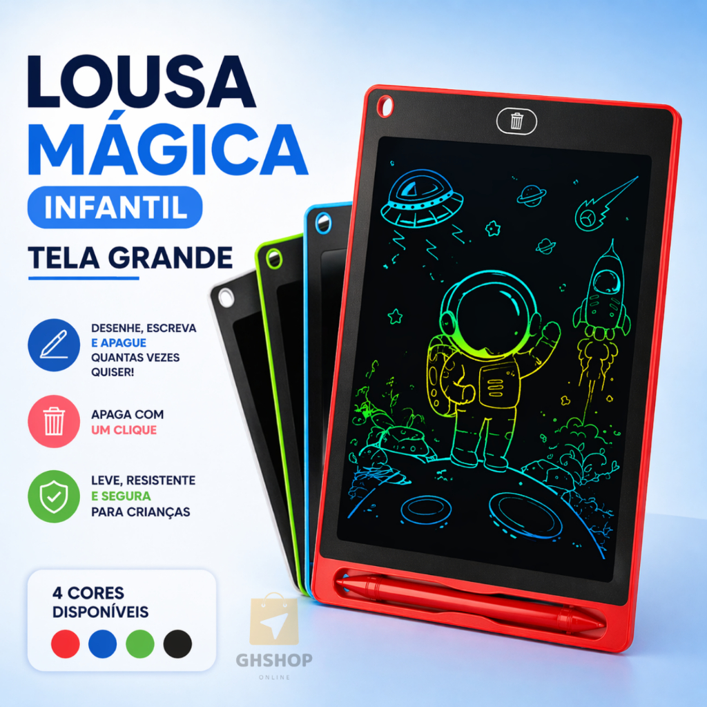 Lousa Magica Infantil Tablet Magico Grande Digital Lousa Para Desenho