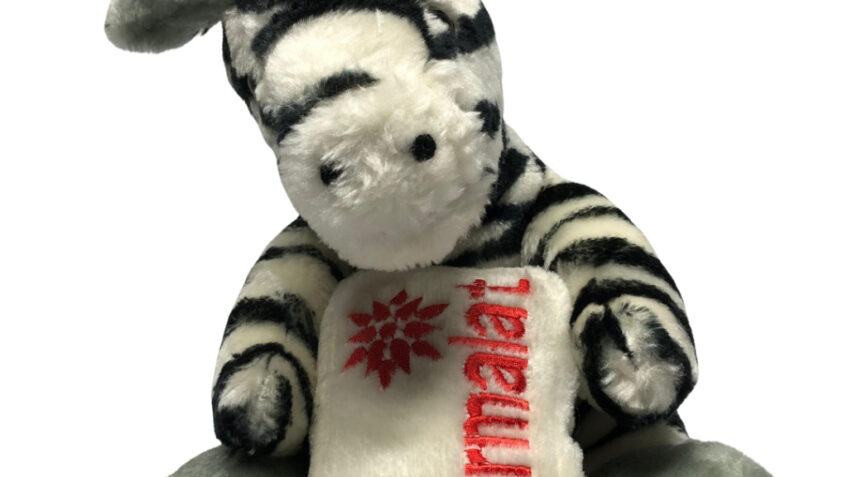 Pelúcia Zebra Parmalat Coleção Mamíferos Parmalat 1998 Original – Item Colecionável