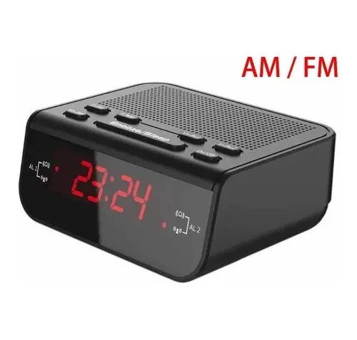 Rádio Relógio Despertador Digital De Mesa Com Rádio - Alarme Despertador Relógio Radio