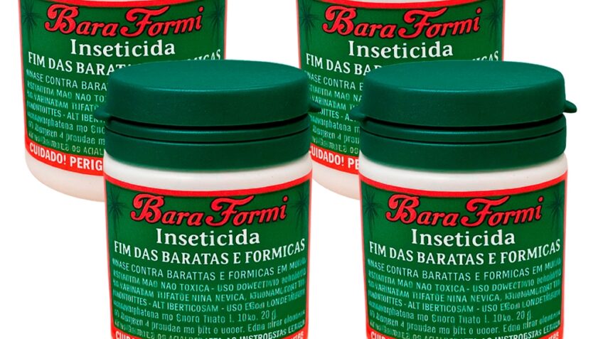 Kit 4 Veneno Mata Formigas Baratas Inseticida Bara Formi 10g