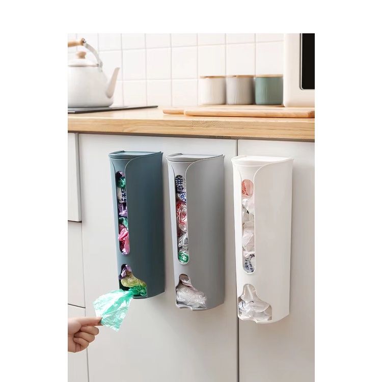 Porta Sacolas Puxa Saco de Parede Dispenser Organizador Plasvale/Suporte Saco Sacola De Lixo Cozinha Banheiro Puxa Sac