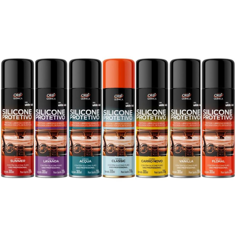 Silicone Protetivo Orbi Química 300ml – Brilho e Proteção para Interior de Carros