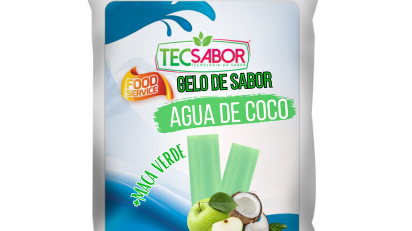 Base para Gelo de sabor Agua de coco + Maça verde 1Kg