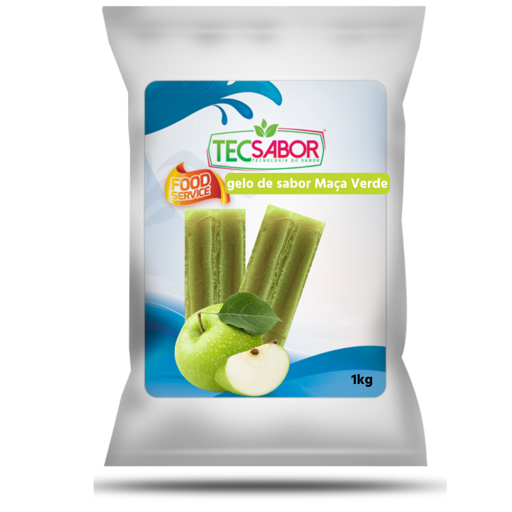 Base para Gelo de Sabor Maçã Verde 1 kg Tecsabor