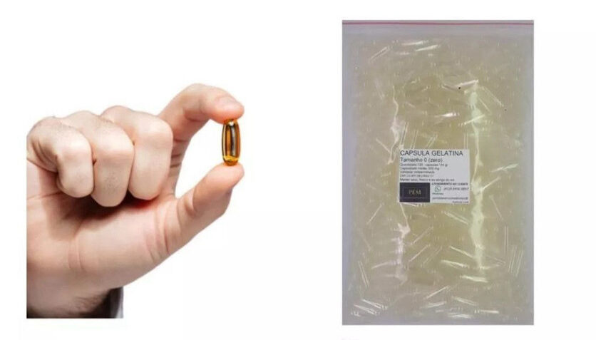 Cápsula Vazia De Gelatina Incolor N°2 (250mg) 100 Unidades