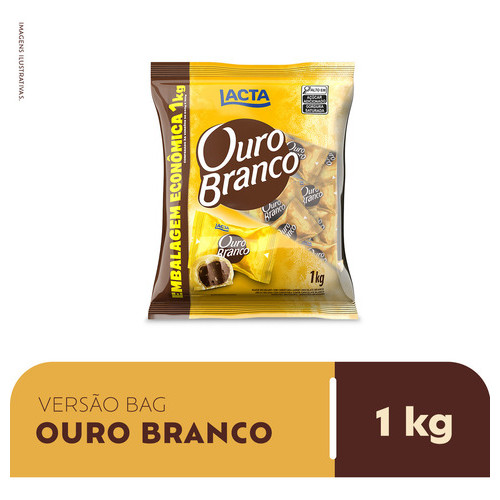 Bombom Branco Lacta Ouro Branco Pacote 1kg